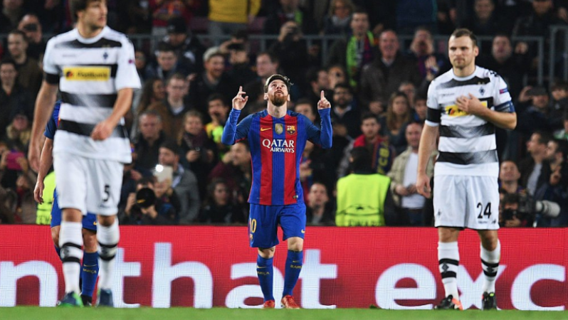 Lionel Messi goal vs Monchengladbach