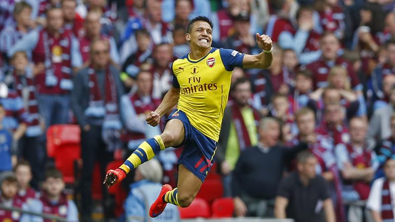 Alexis Sanchez Goal FA Cup Final  vs Aston Villa