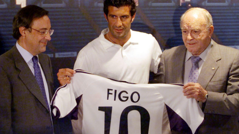 Luis Figo Transfer from Barcelona to Real Madrid