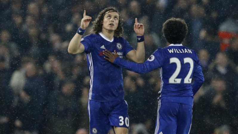 David Luiz goal vs Chelsea
