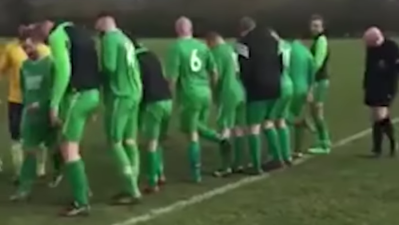 Soccer referee stud prank