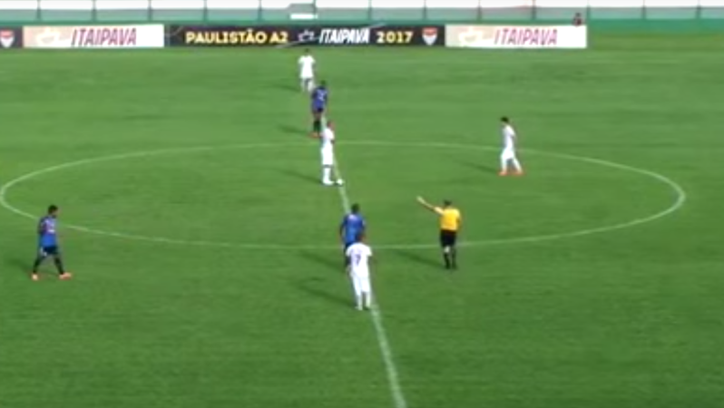 Half way line goal directly off a kickoff 