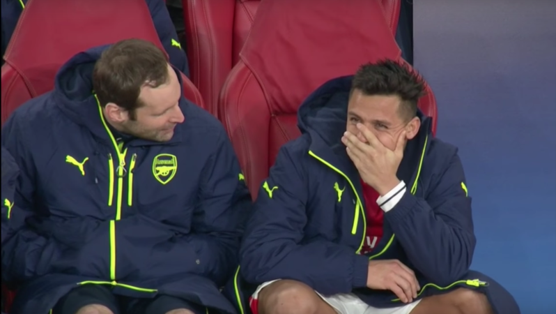 Alexis Sanchez Laughing at Crushing Loss