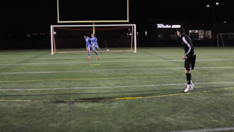 F2 vs two goalkeepers 