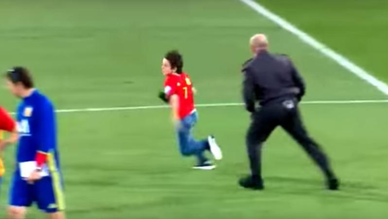 Spain Pitch Invader Meets Morata 