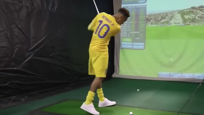 Neymar playing Golf