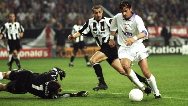 Real Madrid and Juventus in the 1998 European Cup final 