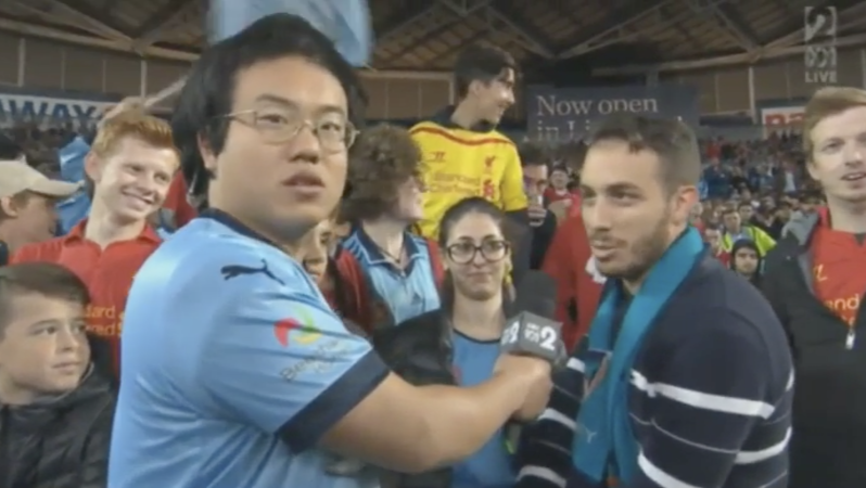 Aaron Chen Hilarious Halftime Interview 