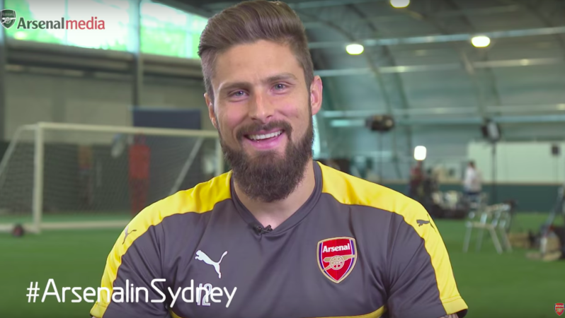 Arsenal players try Australian accents