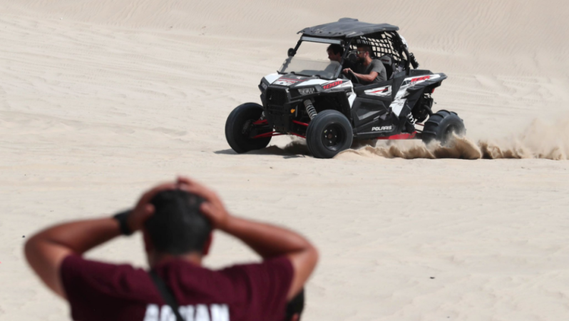 Gerard Pique Crashes A Dune Buggy