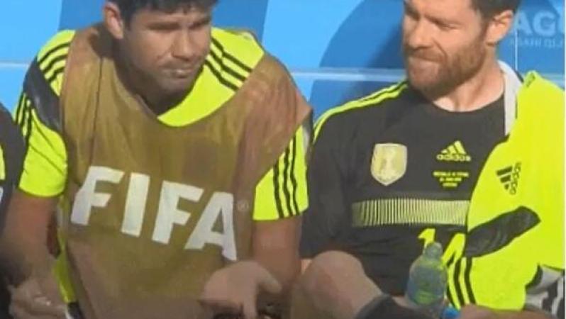 Diego Costa Tries To Wax Xabi Alonso