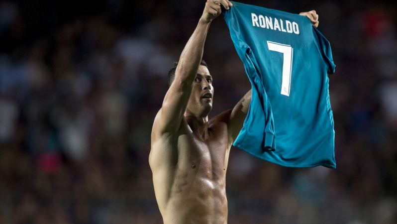 Cristiano Ronaldo jersey celebration vs Barcelona