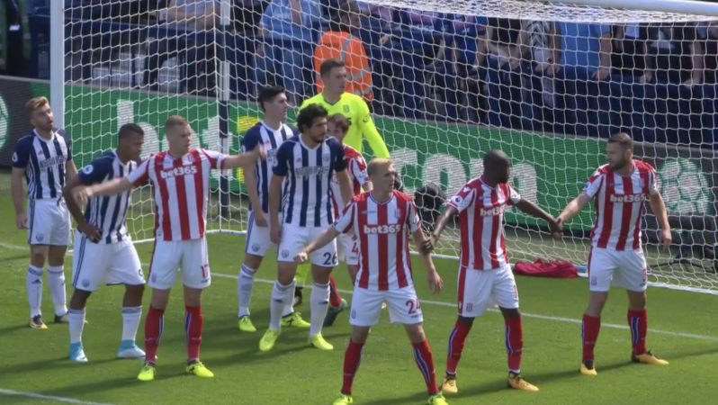 Stoke City Defending West Brom Corners 