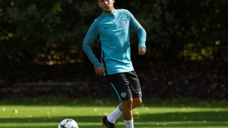 Eden Hazard in training