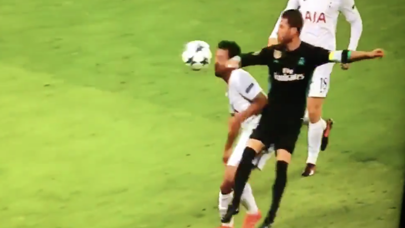 Sergio Ramos Hits Dembele 
