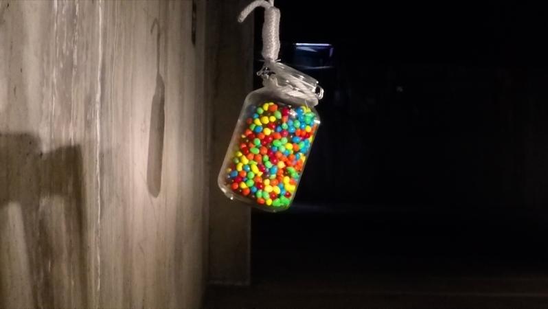 Smashing A Jar Of M&Ms