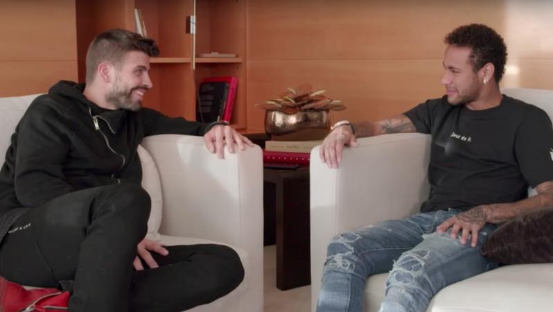 Gerrard Pique Interviews Neymar 