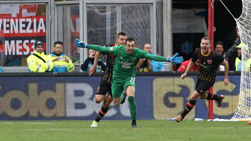 Goalkeeper Celebrates Goal He Scored