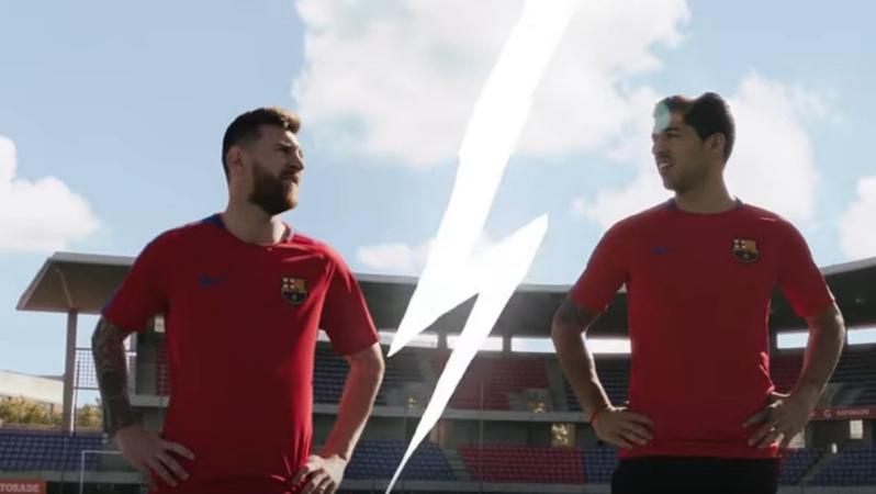Lionel Messi and Luis Suarez new Gatorade commercial