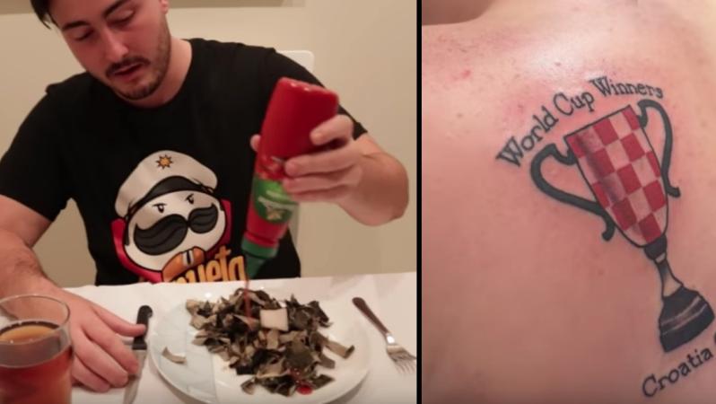 Guy Who Bet On Croatia Eats A Hat