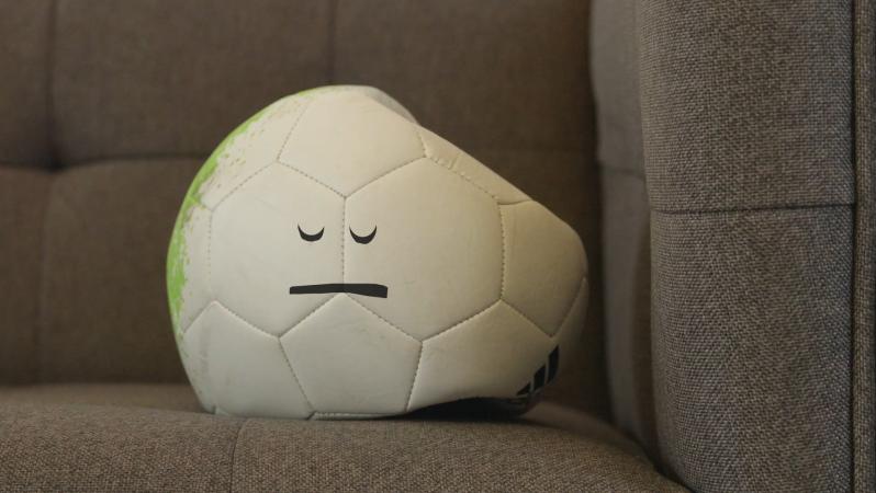 Our soccer ball is sad for the teams that didn't make it out of the group