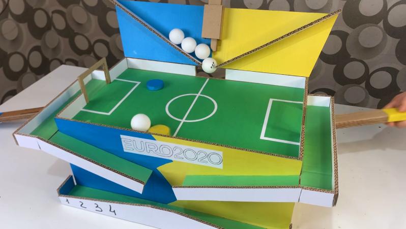 DIY Cardboard Soccer Game