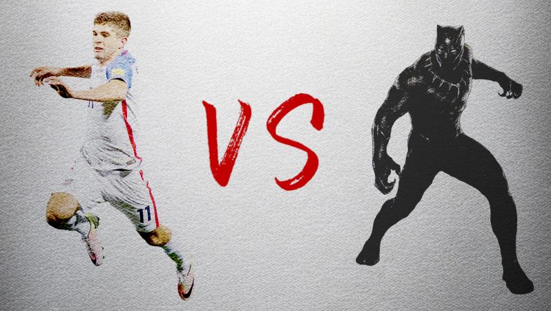 Christian Pulisic takes on The Black Panther