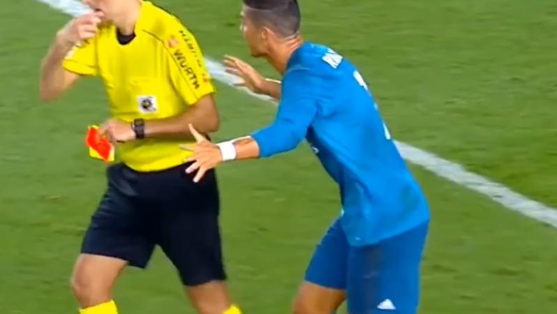 Ronaldo shocked by red card decision