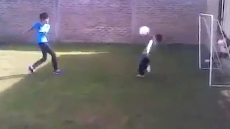 Kid Gets Hit In The Face