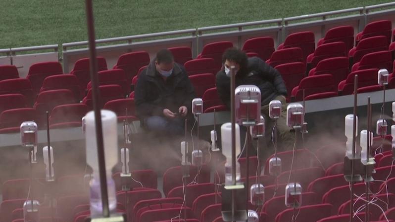 Scientists In The Netherlands Testing Spit Distance Inside Stadiums