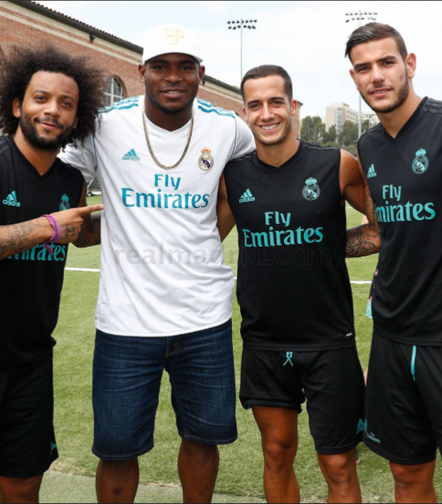 Yasiel Puig Meets Real Madrid Stars