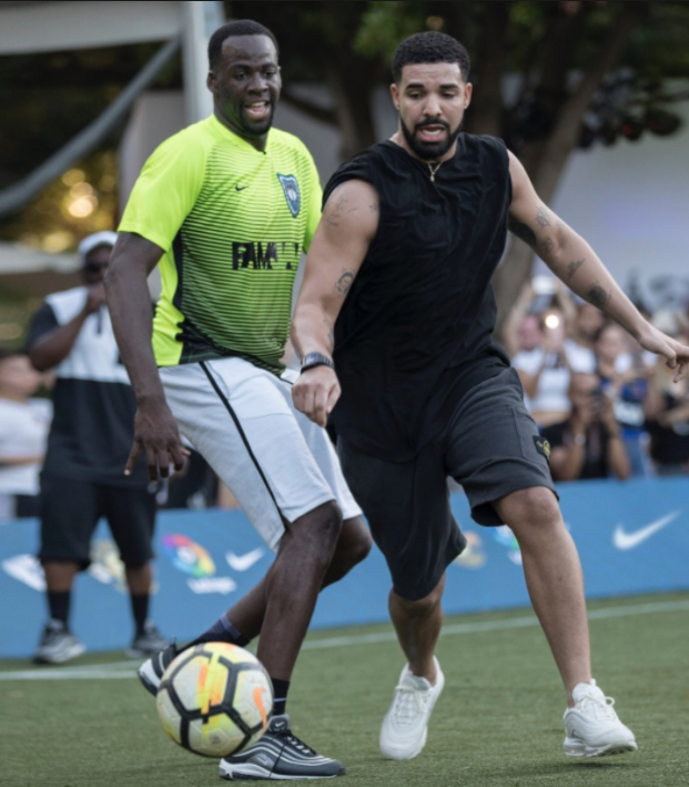 Drake and Draymond Play Footy