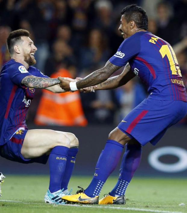 Lionel Messi Paulinho Barcelona 