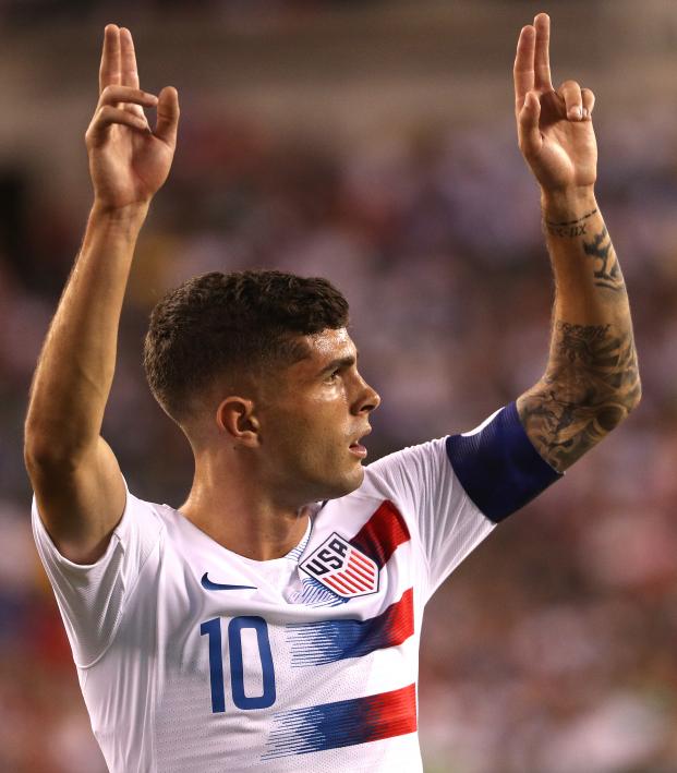 Christian Pulisic Takes A Free Kick Against Curaçao