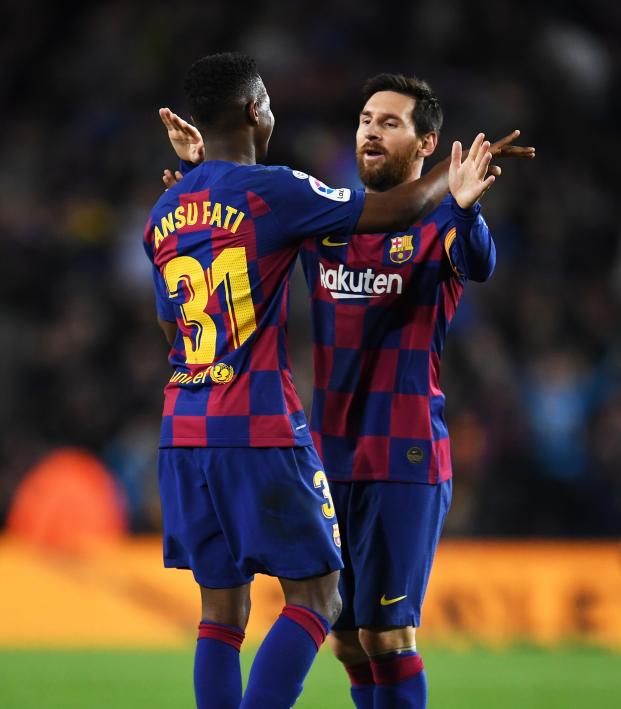Lionel Messi and Ansu Fati