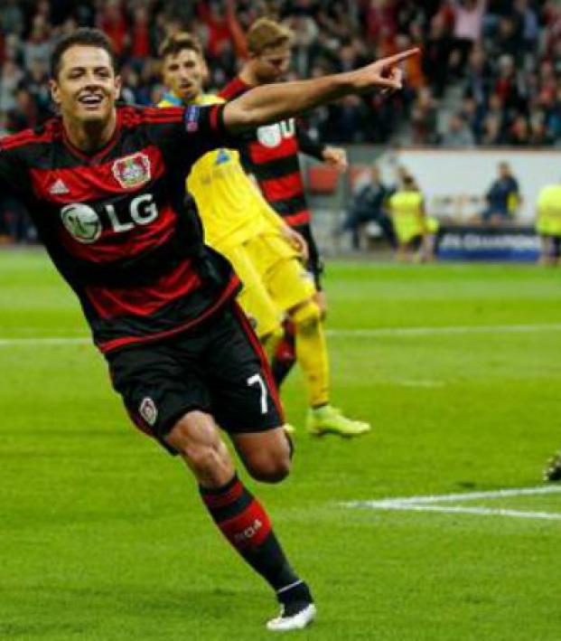 Chicharito Hernandez Scores In His Champions League Debut For Bayer