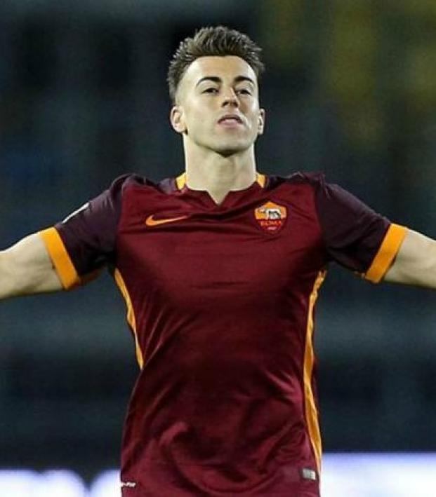 Stephan El Shaarawy celebrates his long range curling strike. 