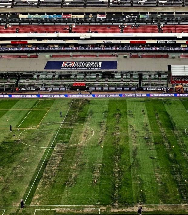 Photos The Estadio Azteca Field Looks Like Total Jack