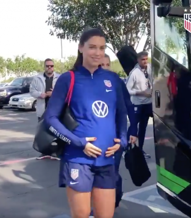 Watch: Alex Morgan Training Pregnant With USWNT