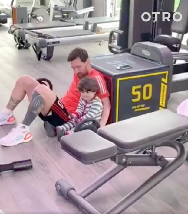 Lionel Messi Home Workout Includes His Adorable Son Ciro