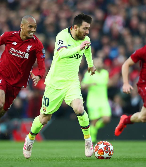 messi in a liverpool shirt