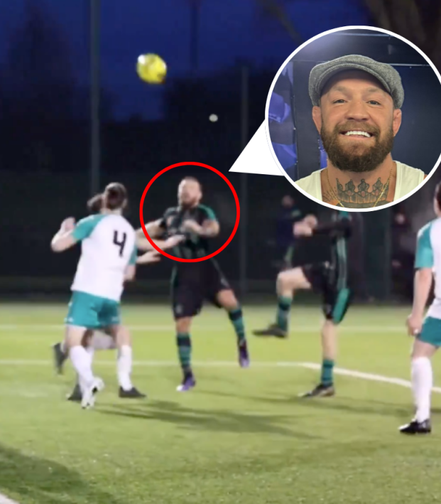 Conor McGregor playing football