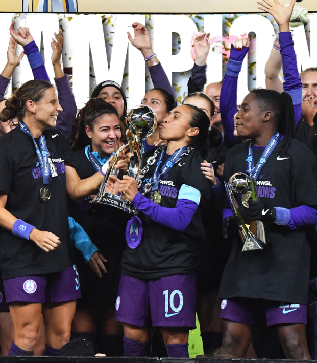 Marta lifts NWSL Championship trophy with Orlando Pride