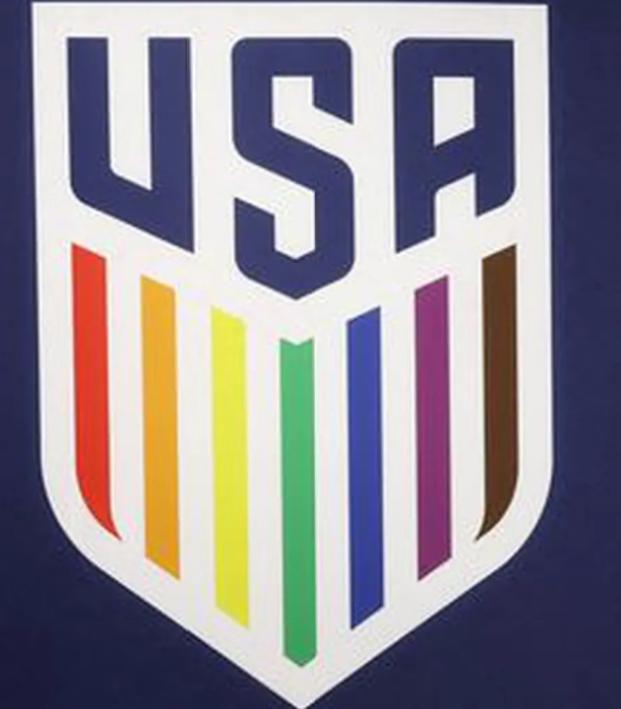 Why is the USMNT crest in rainbow colors at the World Cup?