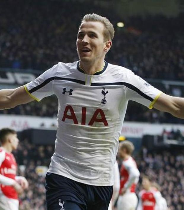 Harry Kane celebrates his incredible goal. 