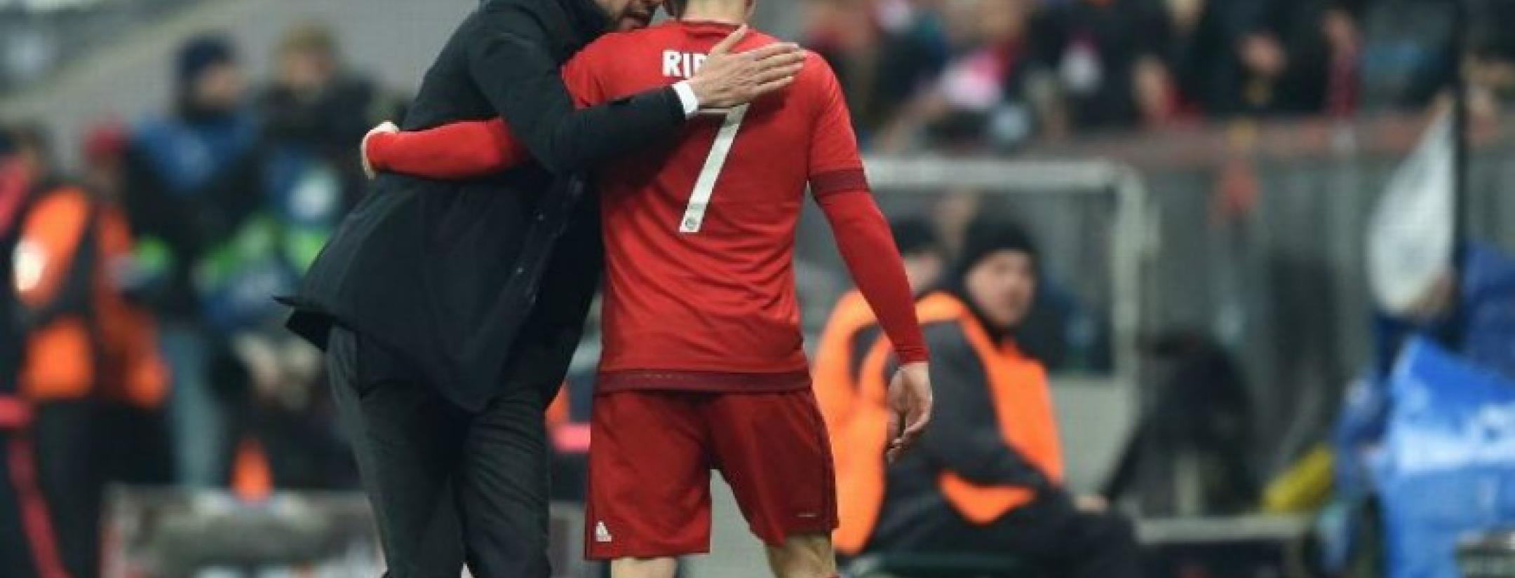 Franck Ribery and Pep Guardiola