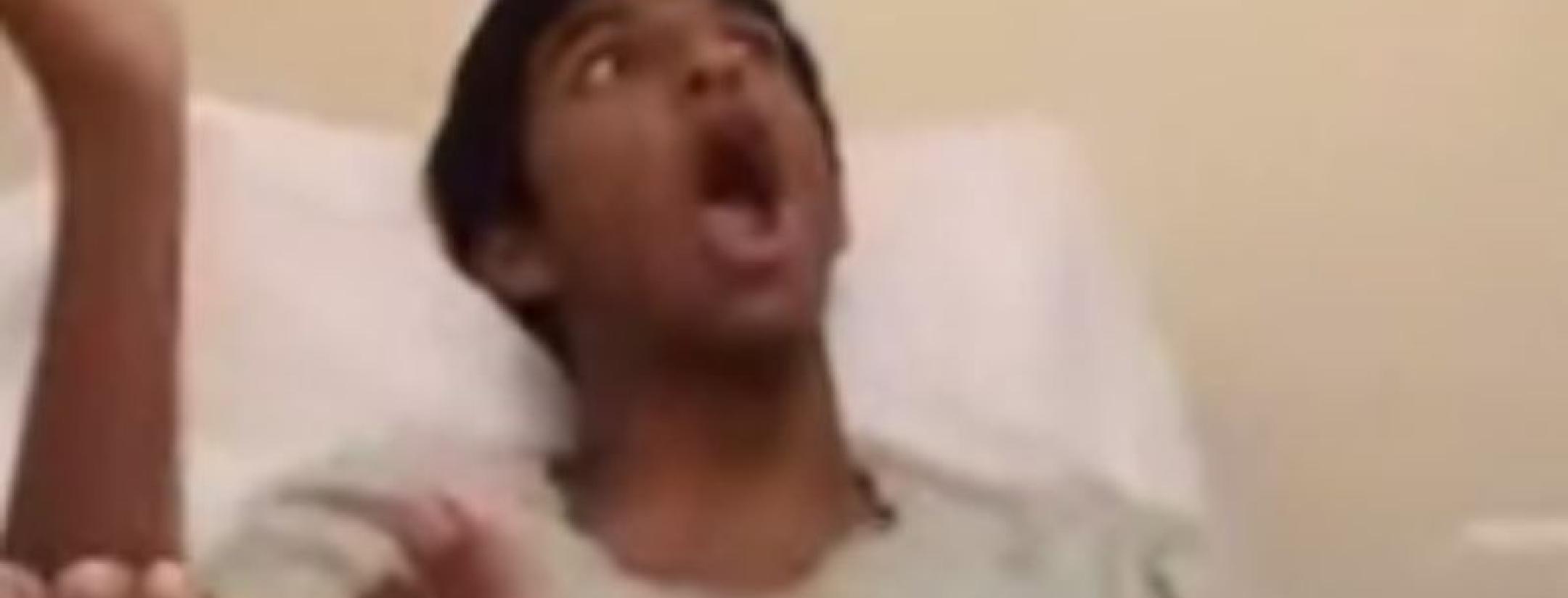 This dude is clearly tripping balls. 