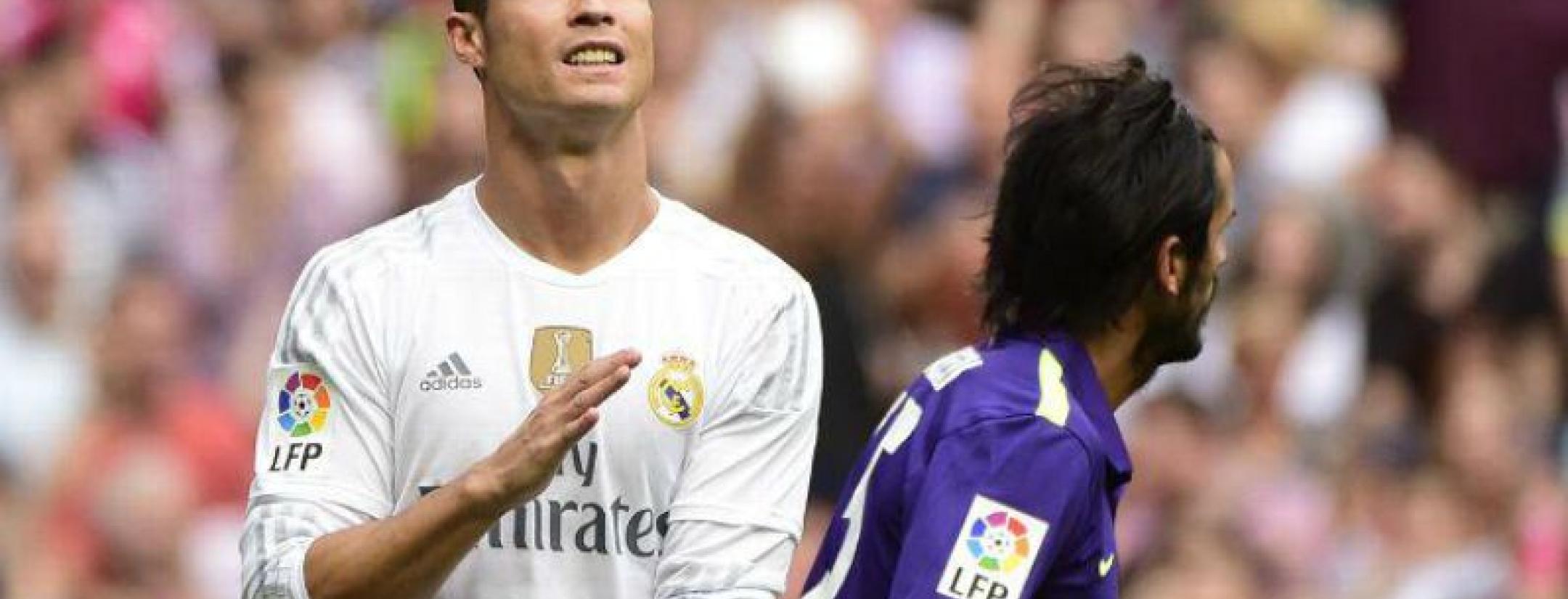 Cristiano Ronaldo frustrated at a recent game. 