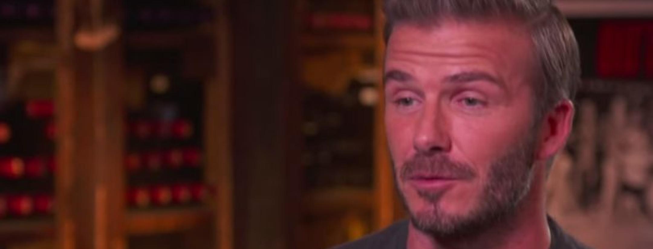 David Beckham's son doubted himself, as Beckham discusses during an interview.