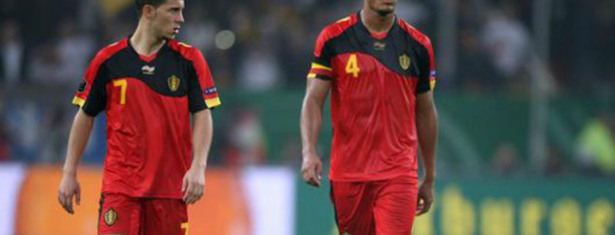 Belgium Stars Eden Hazard and Vincent Kompany
